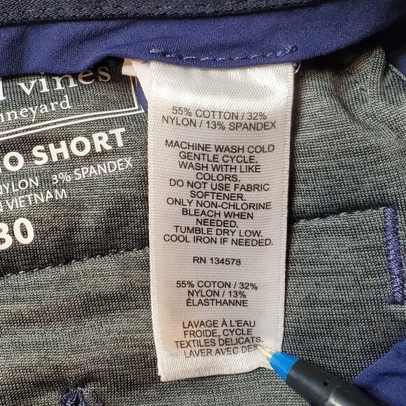 Vineyard Vines Men's Size 30 On The Go Performance Golf Shorts Blue 1H001113 - Picture 7 of 8